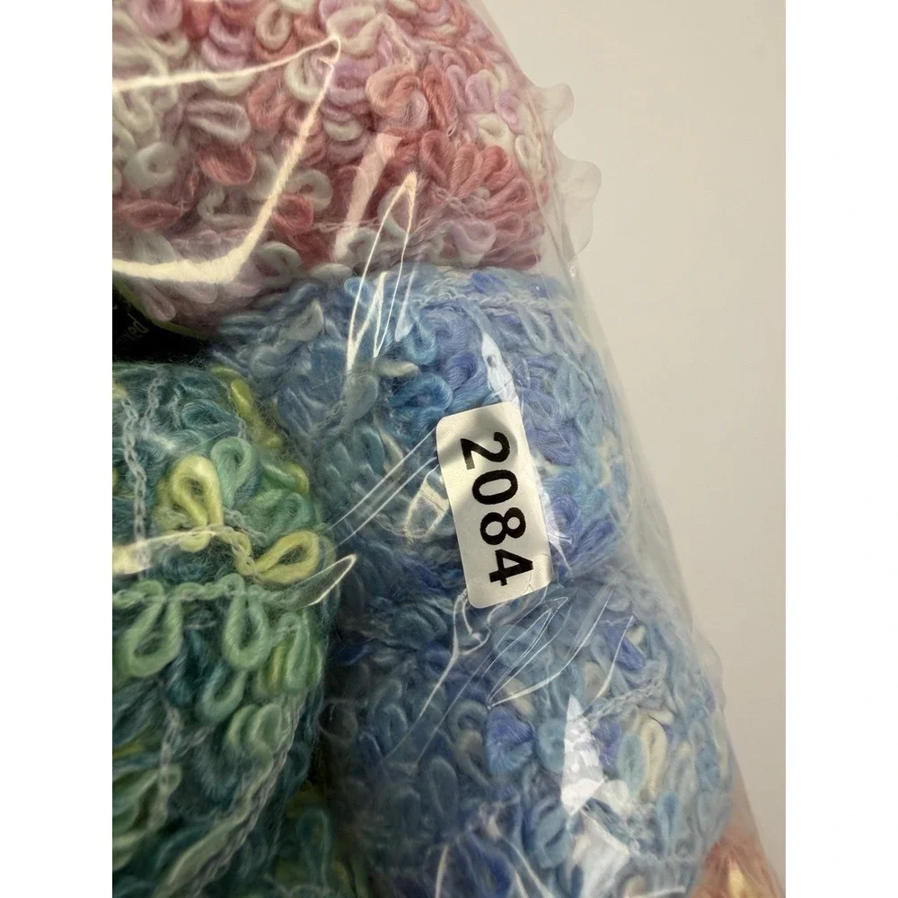 Lot of 9 Sensations BAMBOO Bouclé Yarn - Coral/Yellow Joanns Blue Green Pink